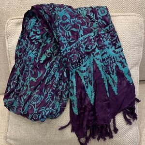 Mexicali Blues Purple and Blue Boho Scarf